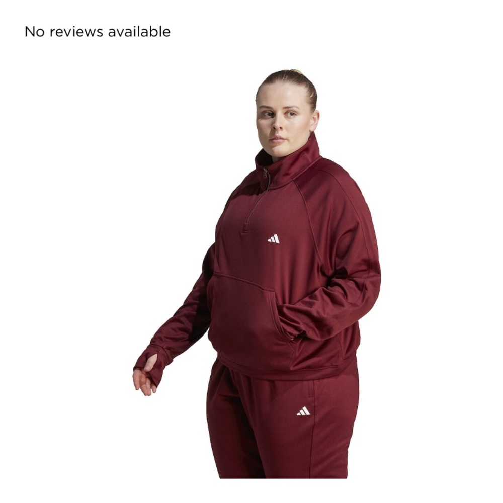 Plus size adidas pull over. Zipper pockets. Cinch waist draw strings.